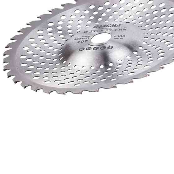 Диск для тримера з твердосплавними напайками Ø 255×25.4 мм 40Т хвилеподібний SIGMA (5624621) Київ