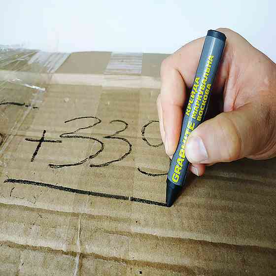 Для паперу, скотчу. Крейда воскова розміткова KREYDA GRAPHITE (2 шт.) Павлоград