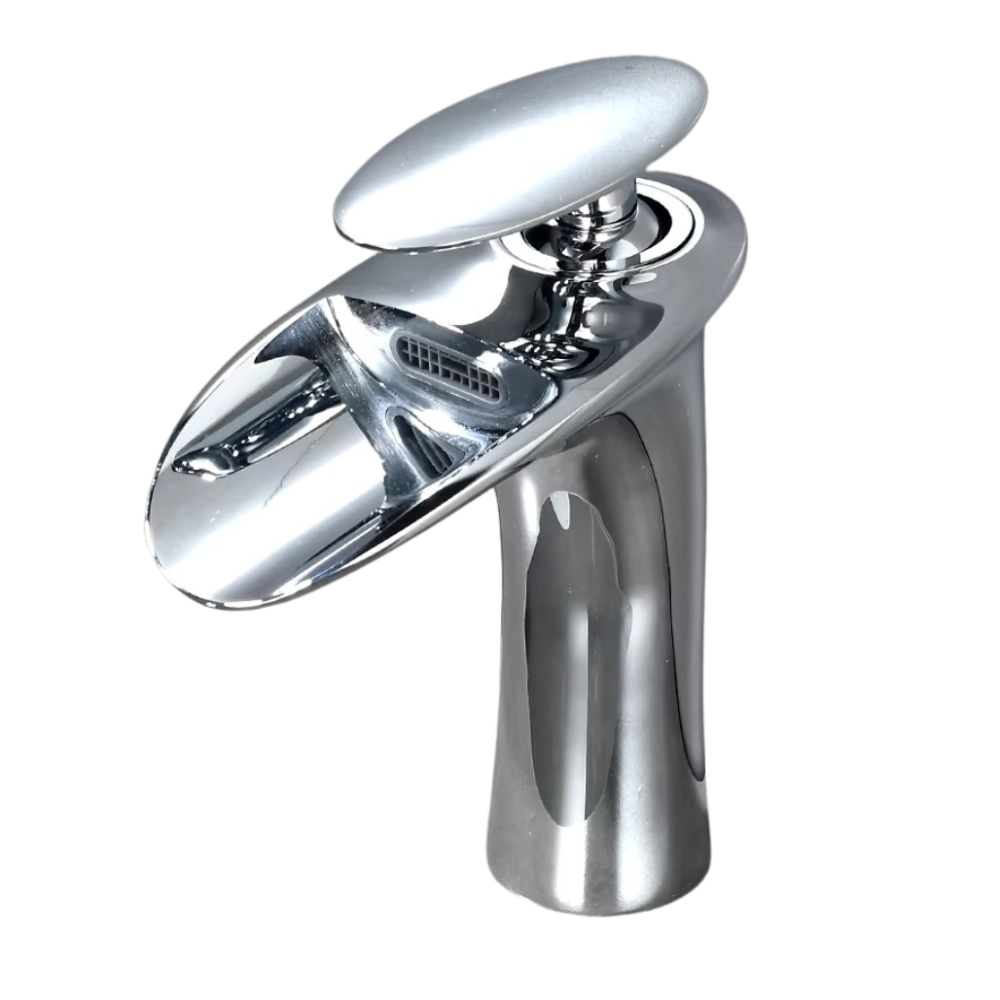 Змішувач для умивальника, раковини з латуні дизайнерський, одноважільний покриття хром Кам'янець-Подільський - фото 1