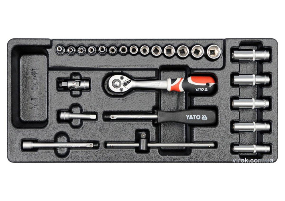 Вклад до інструментальної шафи YATO, торцеві ключі з квадр. 1/4", 25 елем. [8] Одеса - фото 1