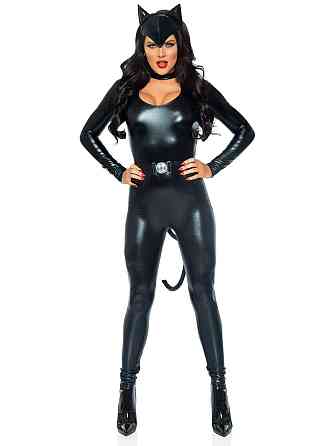 Костюм кошечки Leg Avenue Feline Femme Fatale, M, 3 предмета, черный Sex Aura Киев