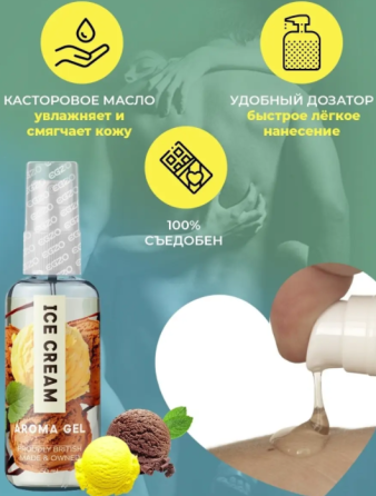 Оральний гель-лубрикант EGZO AROMA GEL — Ice Cream, 50 мл Sex Aura Київ