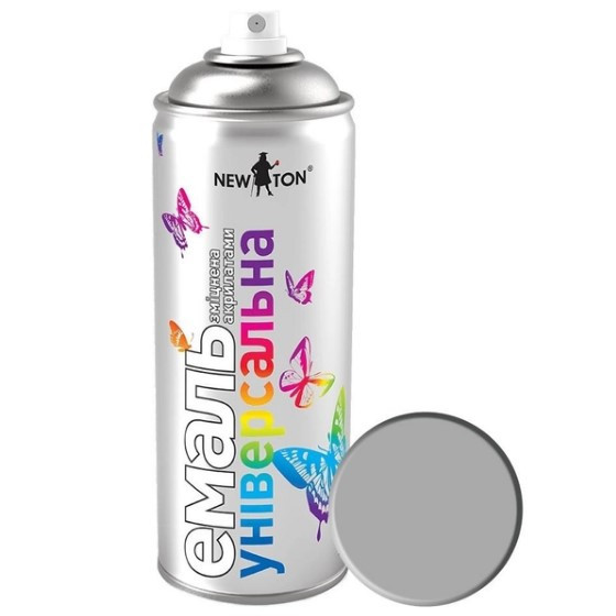 Емаль універсальна 400мл 7046 сірий глян. аерозоль NEW TON Житомир - фото 1