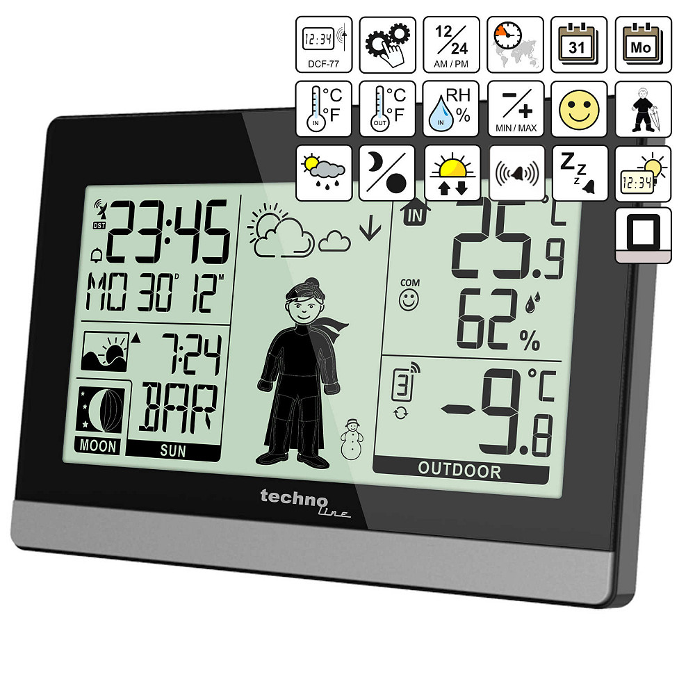 Метеостанция Technoline WS9612 Black (WS9612) Вінниця - фото 3