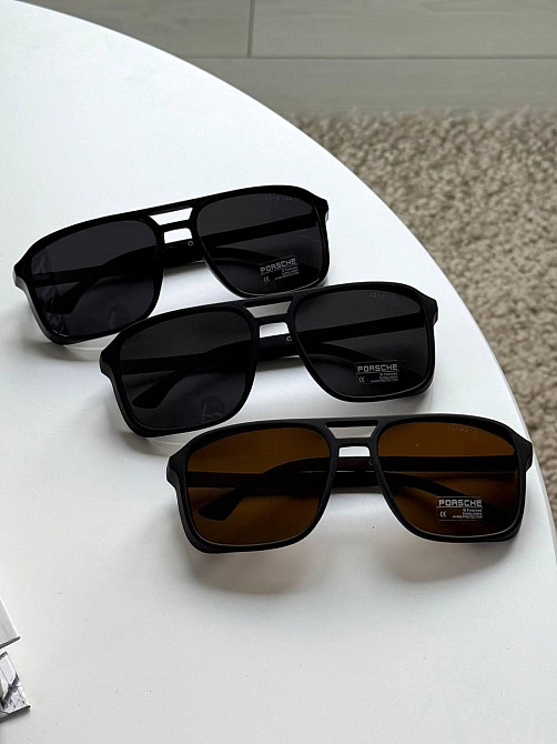 Чоловічі сонцезахисні окуляри Porsche Design з пластиковою оправою на середнє обличчя Київ - фото 1
