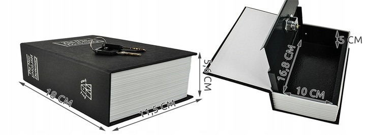 Сейф металевий у вигляді книги з 2 ключами 18х11.5 см Malatec (6148) Нововолинськ - фото 8