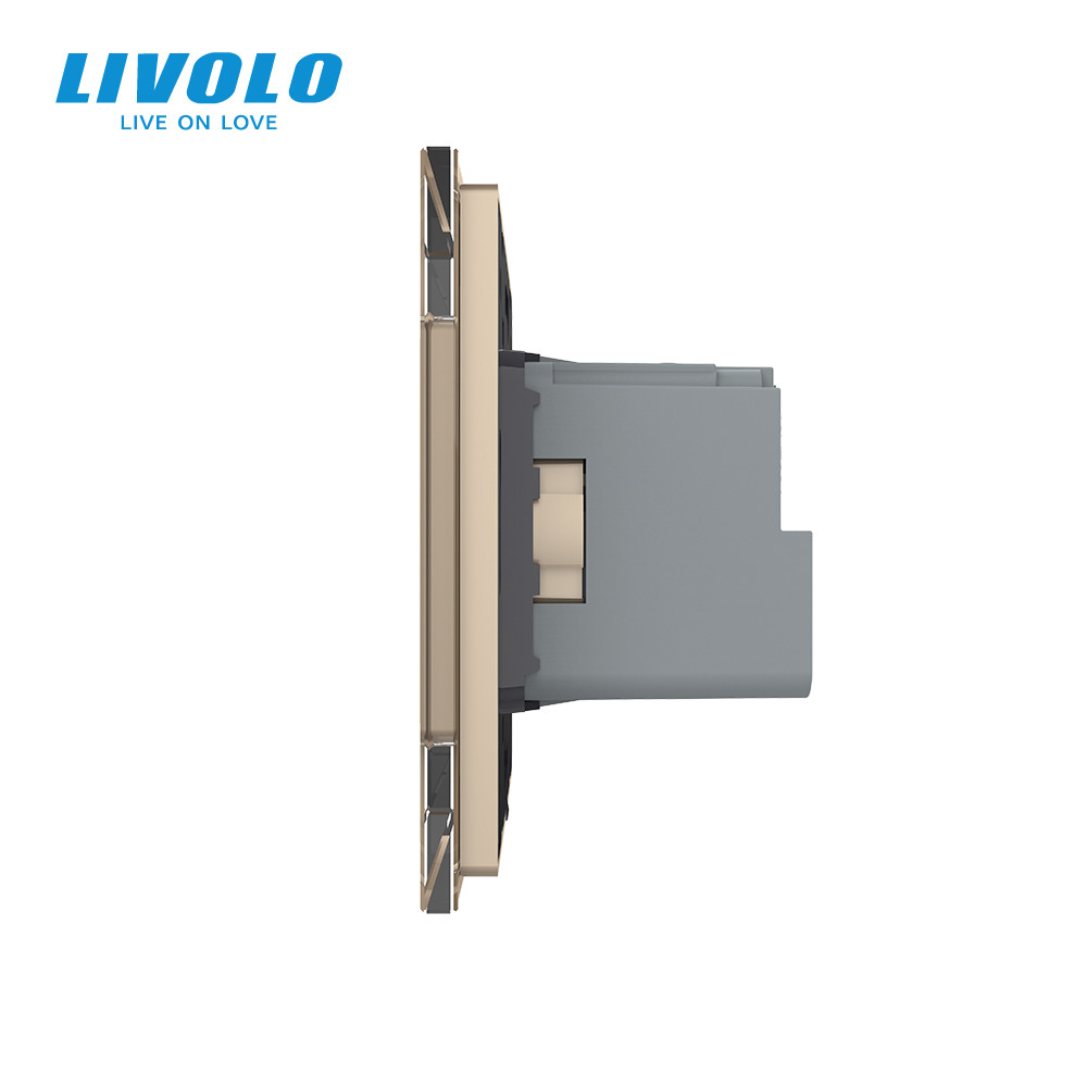LIVOLO Розумна розетка EC з заземленням Livolo золото (VL-M7FCTC16AZ2-2AP) Коломия - фото 6