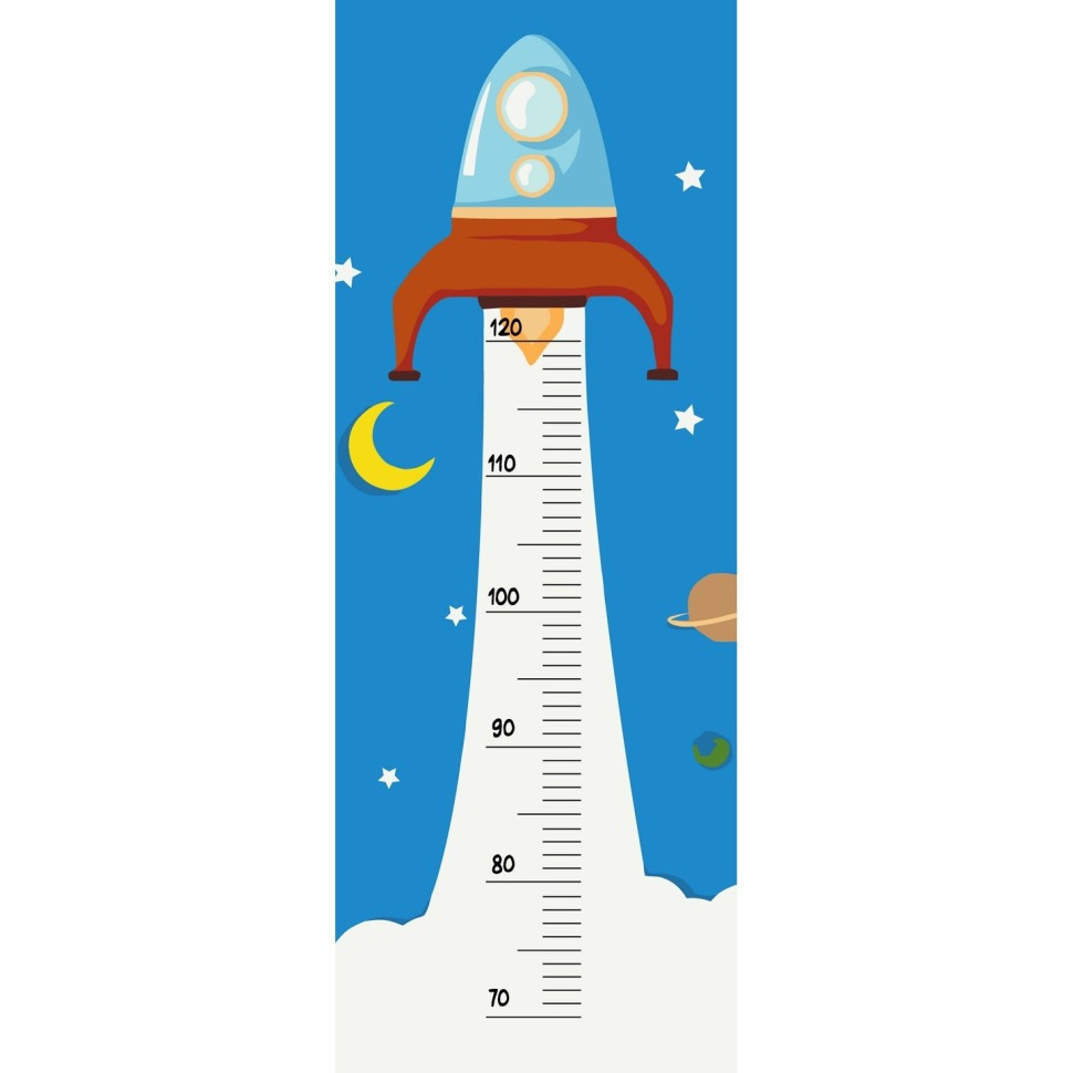 Ростомір за номерами "Космічна ракета" 15129-AC 30х80 см Вінниця - фото 1