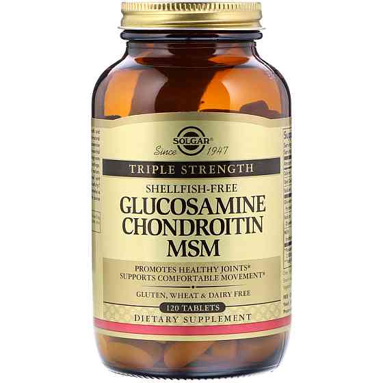 Глюкозамін хондроїтин МСМ Solgar Glucosamine Chondroitin MSM 120 таб Київ