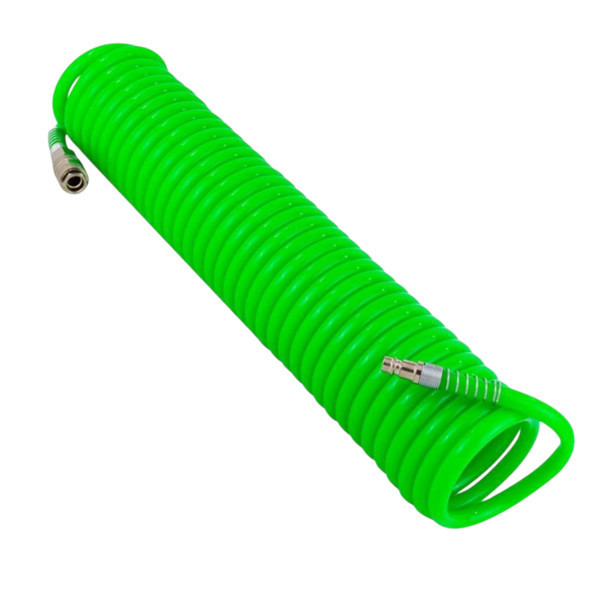 Шланг спіральний ПОВІТРЯНИЙ поліуретан 12х8,0 мм (зелен.) зі швидкозніманням 10м Rock FORCE Мукачево - фото 1