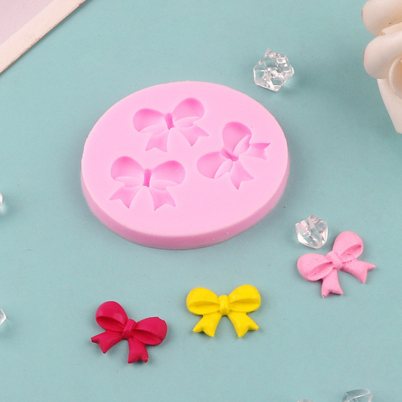 Молд силіконовий Бантики 58 на 50 мм рожевий Київ - фото 1