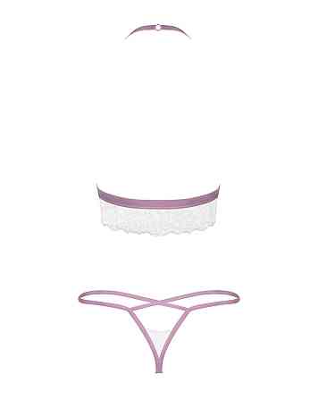 Эротичный комплект кружевной Obsessive Lilyanne 2-pcs set white S/M Sex Aura Киев