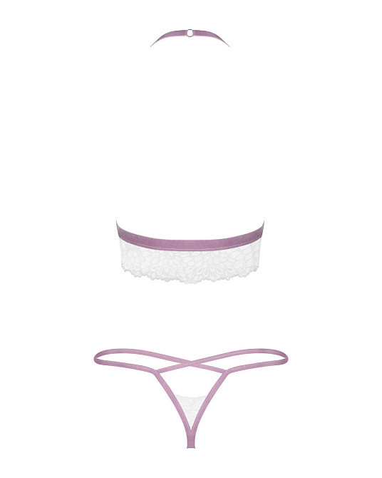 Еротичний комплект мереживний Obsessive Lilyanne 2-pcs set white S/M Sex Aura Київ - фото 6