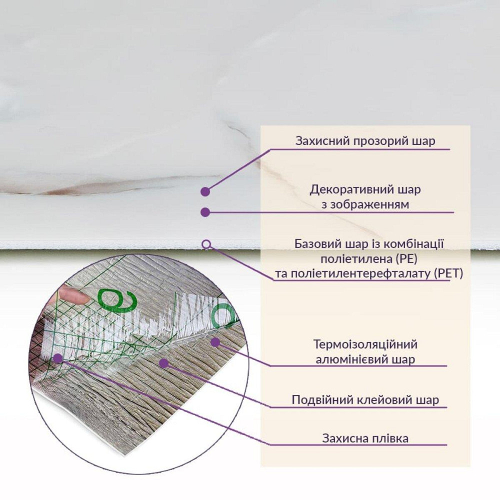 Самоклеящаяся стеновая PET плитка в рулоне 600х3000х2мм SW-00001697 Киев - изображение 5