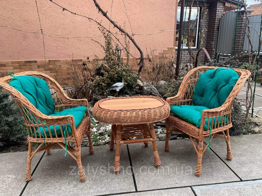 Мебель плетеная из лозы с журнальным столом и накидками на кресла Киев - изображение 7