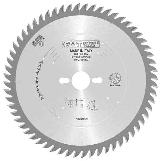 Пиляльний диск по дереву CMT 250x30x60z K3.2/2.2 (281.060.10M) Одеса