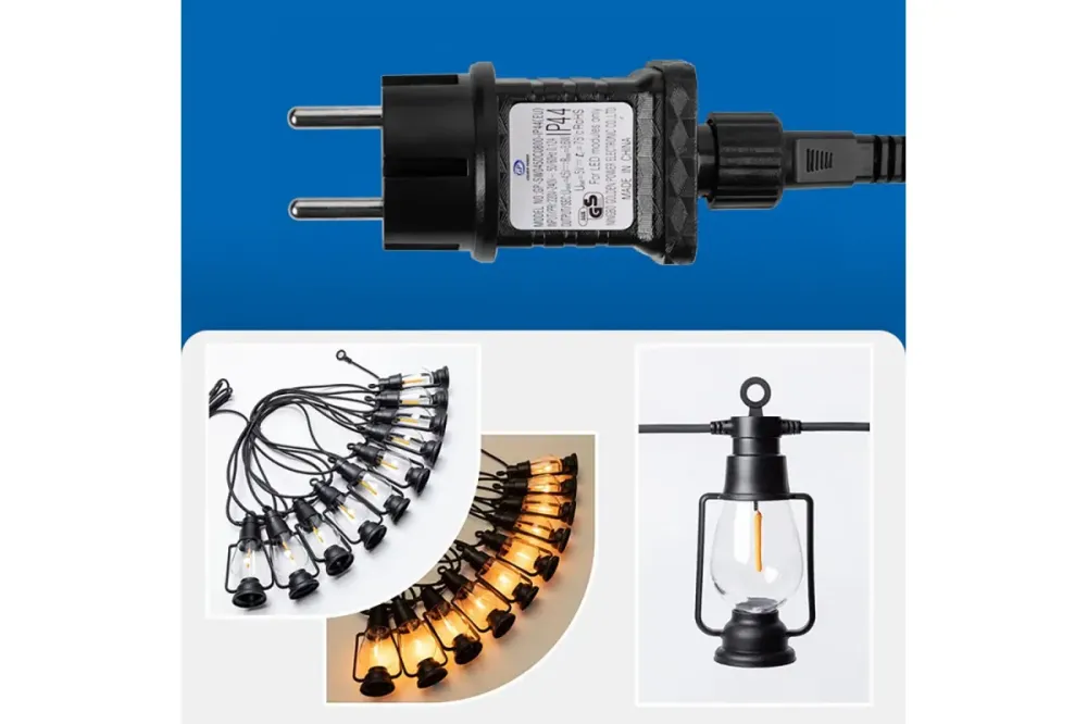 Уличная гирлянда, ретро-лампы подвесные 220 В, теплый свет SFK-49 Коломия - фото 3