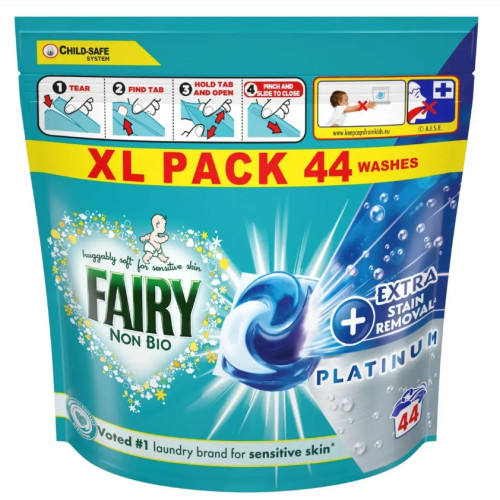 Капсули для прання дитячої білизни Fairy Platinum Non-Bio Extra 44 шт Львів - фото 1