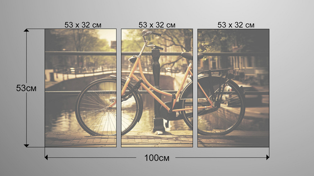 Модульная картина Велосипед Аrt-84_3А Киев - изображение 3