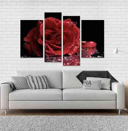 Модульна картина Червона Троянда Art-76_4 Київ