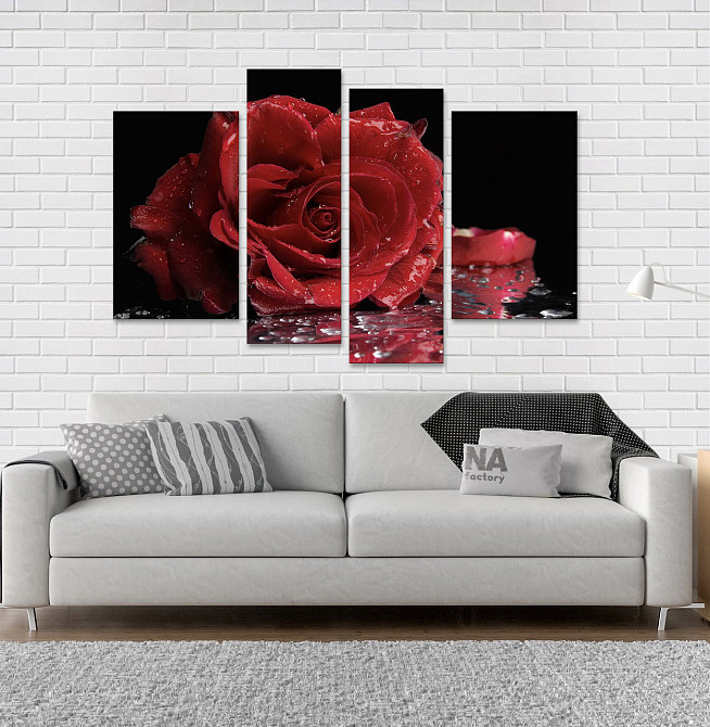 Модульная картина Красная Роза Art-76_4 Киев - изображение 2
