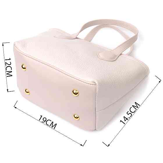 Компактна жіноча сумка з натуральної шкіри Vintage 22284 Білий Київ