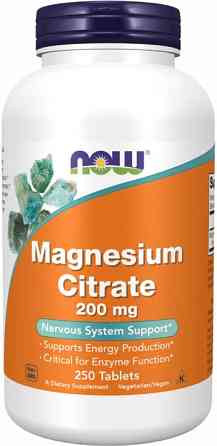 Цитрат магния NOW Magnesium Citrate 200mg  250 tabs Киев