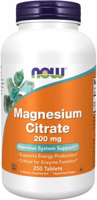 Цитрат магния NOW Magnesium Citrate 200mg  250 tabs Киев - изображение 1