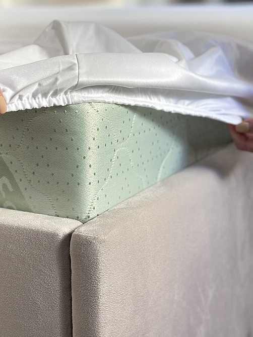 Ecotton Наматрацник Aqua-stop Ecotton 160х200 см водонепроникний з бортом по периметру білий Киев - изображение 4