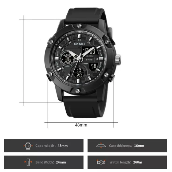 Чоловічий наручний класичний годинник Skmei 1757 Чорний Київ