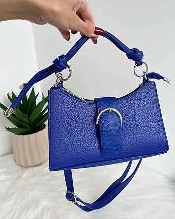 Стильная сумочка клатч багет женская молодежная яркая Турция Крохатушка одяг Синий Киев