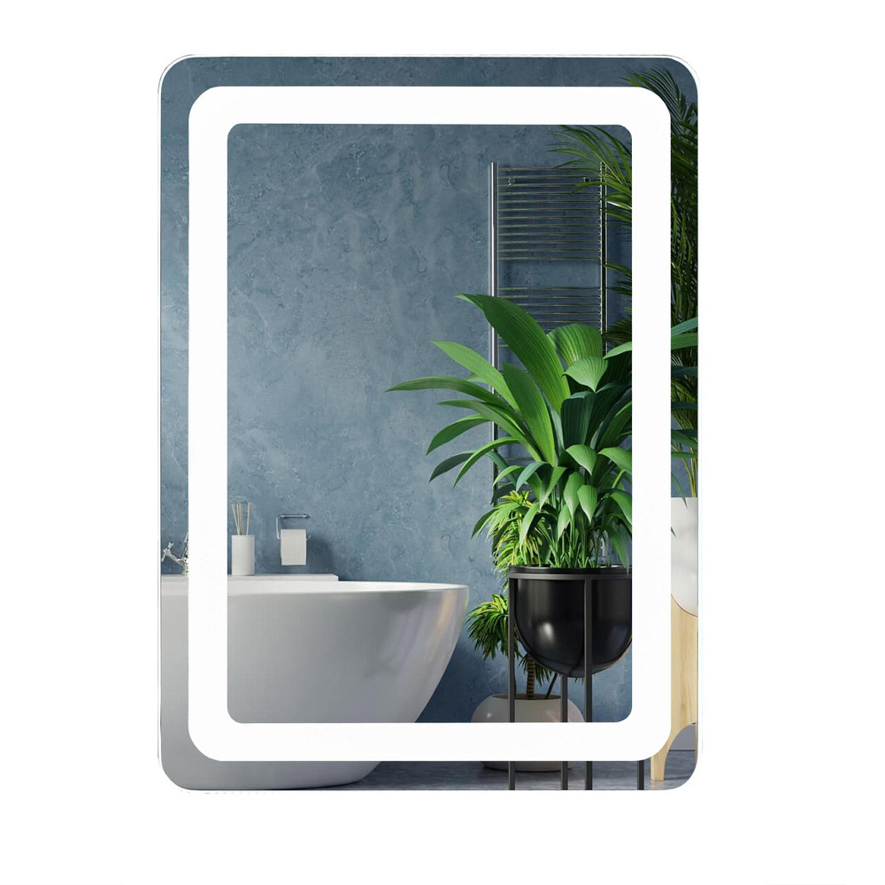 Дзеркало UNIO MRR-04 SQR-RA-H 600 x 800 mm LED FL з підігрівом (000027270) Київ - фото 1