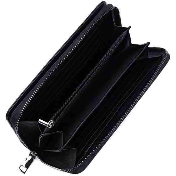 Мужской клатч с блоком для карт из натуральной кожи ST Leather 22694 Черный Киев