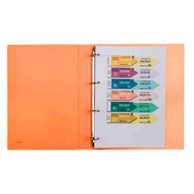 Папка на кільцях Axent А4 з 4-ма кільцями 700 мкм 35 мм Прозора помаранчева (1208-25-A) Вінниця