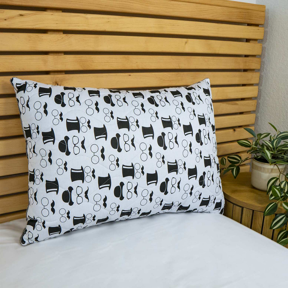 Подушка конопляна YouStar Чарлі 50х70 см чохол 100% бавовна Сатин (Білий) Суми - фото 1