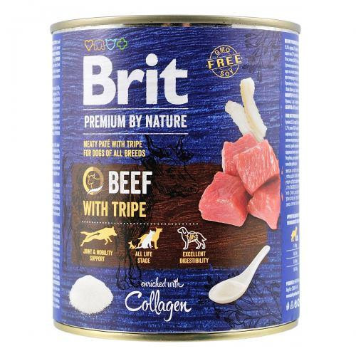 Вологий корм Brit Premium by Nature для собак, яловичина з тельбухами, 800 г Київ - фото 1