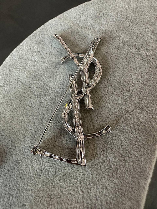Брендовая брошь YSL, посеребрение Одесса - изображение 2