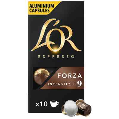 Кофе L'OR Espresso Forza совместимы с Nespresso 100% Арабика в капсулах 10 шт (8711000357934) Винница