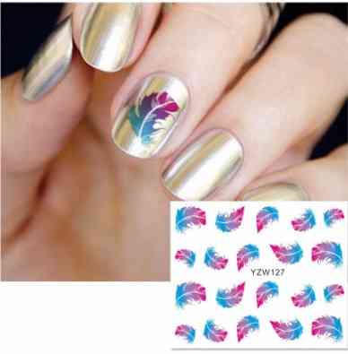 Наклейки для нігтів "Пір'ячко" STZ-141 Київ