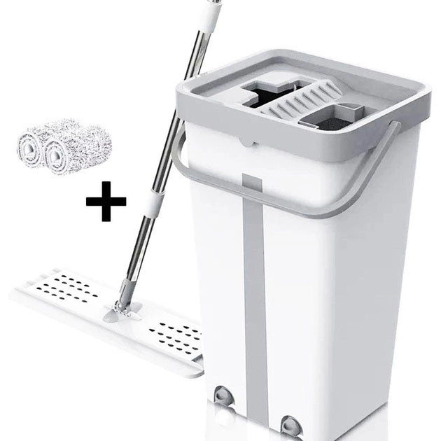 Прибирання з автоматичним віджимом, Стрічка з відром з віджимом Швабра і відро spin XS-42 Львів - фото 1