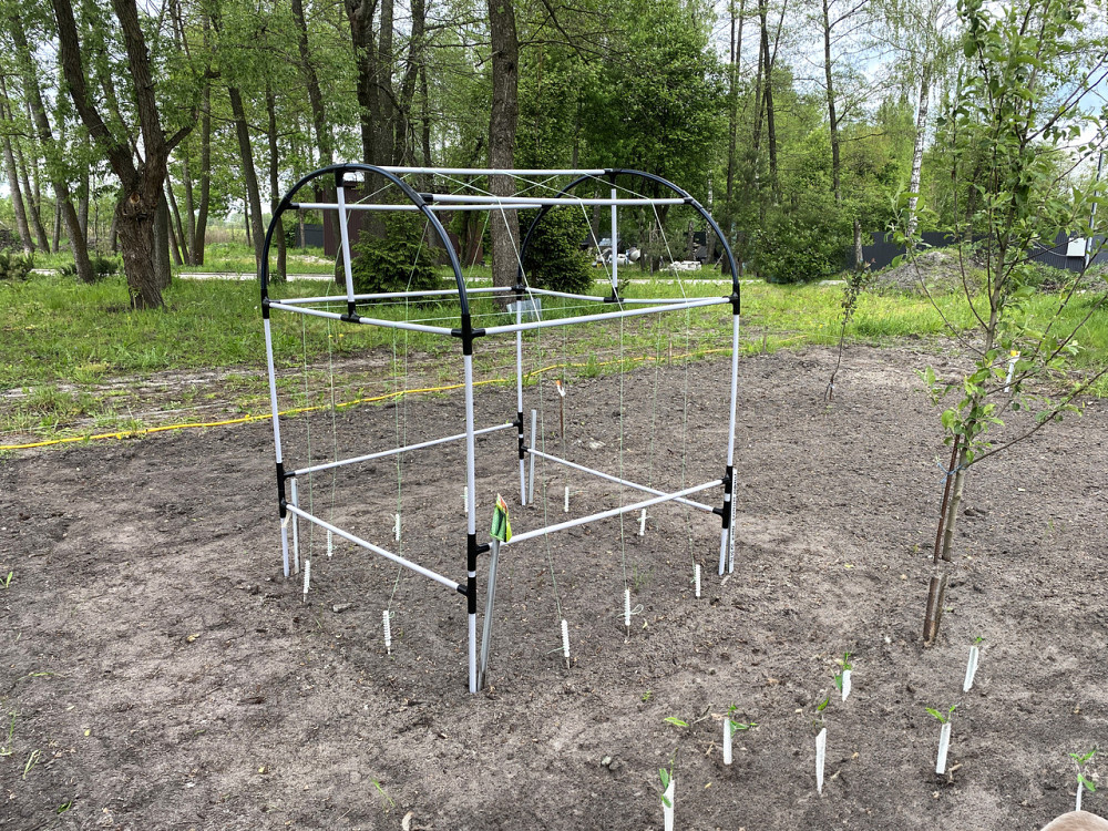 Садова опора для міні-парника Chalet. Легкий каркас для міні-теплиці на дачі. Об'ємна система для пі Бориспіль - фото 2