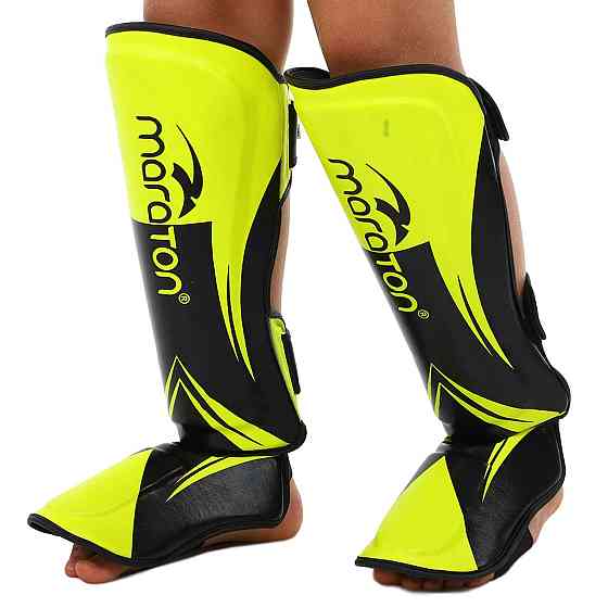 Защита голени и стопы Муай Тай, ММА, Кикбоксинг MARATON BO-9321 размер S-XL Защита для боевых искусств Киев