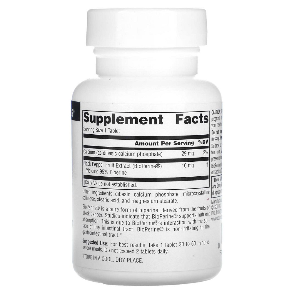 Біоперин Source Naturals Bioperine 10 мг 120 таблеток Київ - фото 2