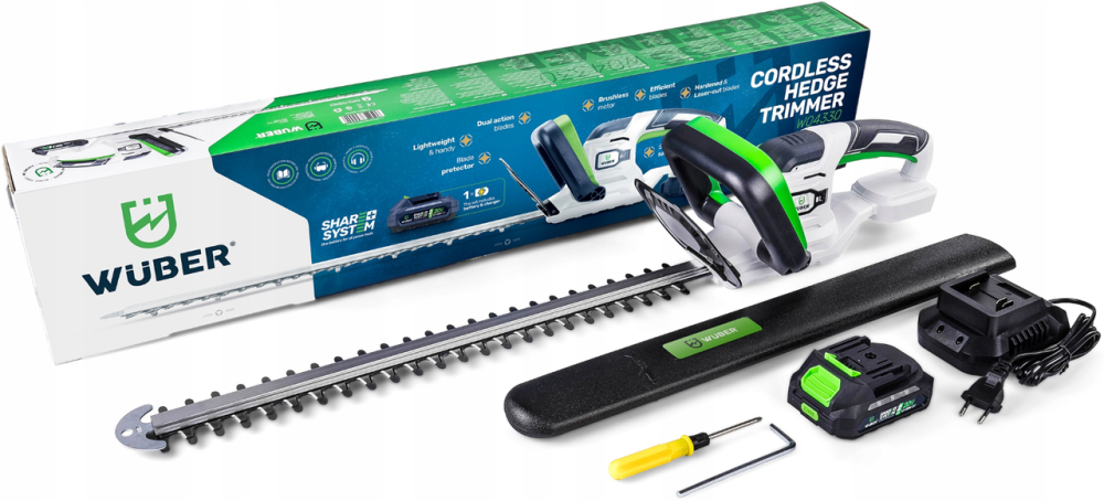 Кущоріз акумуляторний 51см + акумулятор 20В 2А·год Wuber (Польща) Київ - фото 4