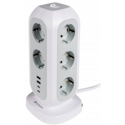 Сетевой фильтр питания Verbatim 11 розеток, 2 x USB-C та 2 x USB-A (49547) Винница - изображение 2