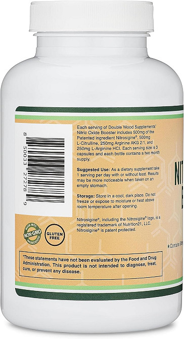 Підтримка рівня оксиду озоту Double Wood Supplements Nitric Oxide Booster 1500 mg 180 caps Луцьк - фото 3
