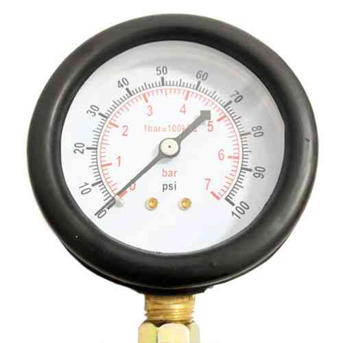 Манометр для измерения давления топлива 0–100 psi 1–7 бар, комплект с переходниками и шлангом Киев