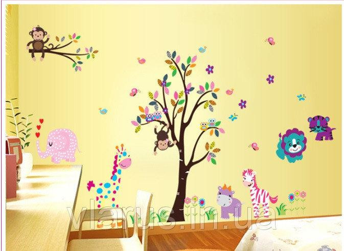 Дитяча вінілова наклейка Звірята Київ - фото 1