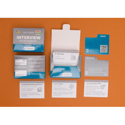 Обучающий набор English Student Карточки для изучения английского языка Interview English Vocabulary, украинский (591225969) Винница - изображение 5
