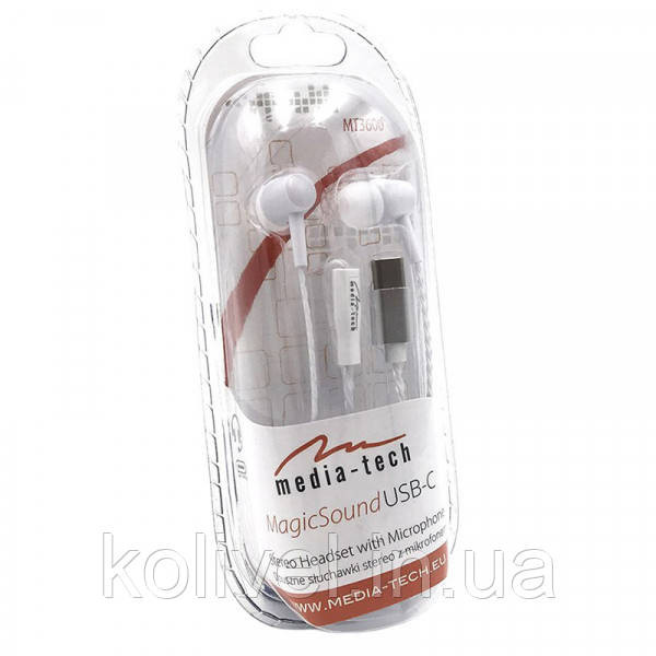 Навушники з мікрофоном Media-Tech Magicsound USB-C White (MT3600W) Киев - изображение 4